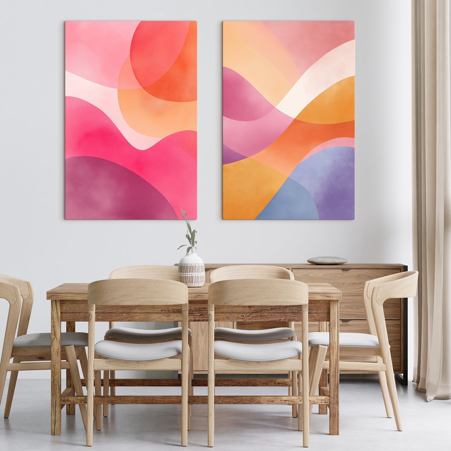 Soft Curves in Warm Hues Soft Curves in Warm Hues