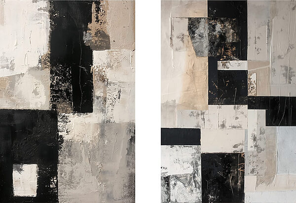 Collage of black and white art
