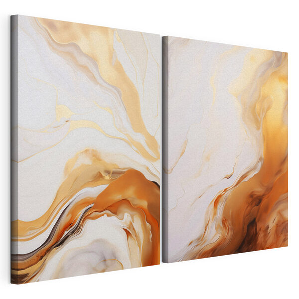 Flowing patterns in warm hues