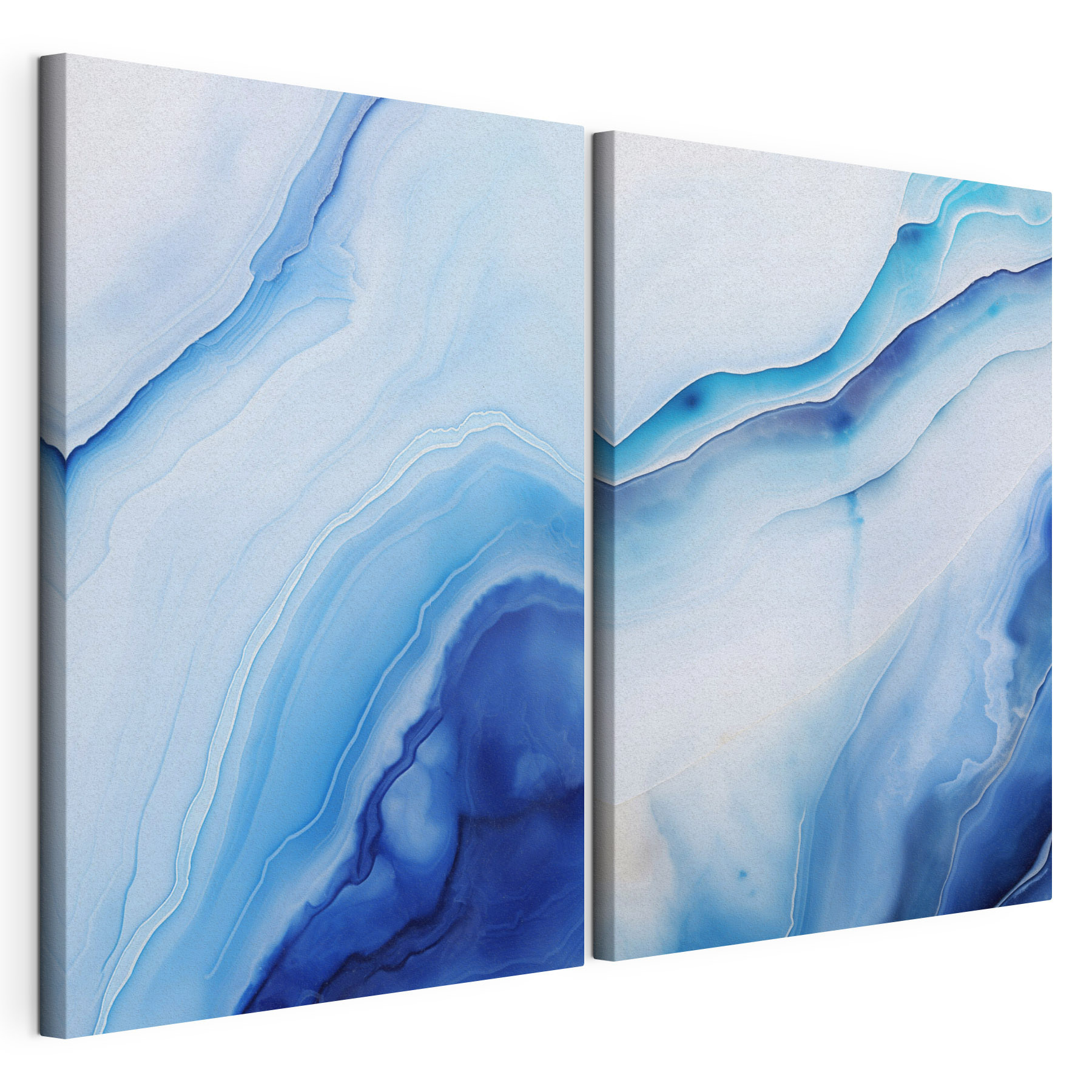 Flowing waves of deep blue hues