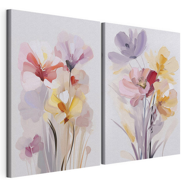 Painting of flowers on a white background