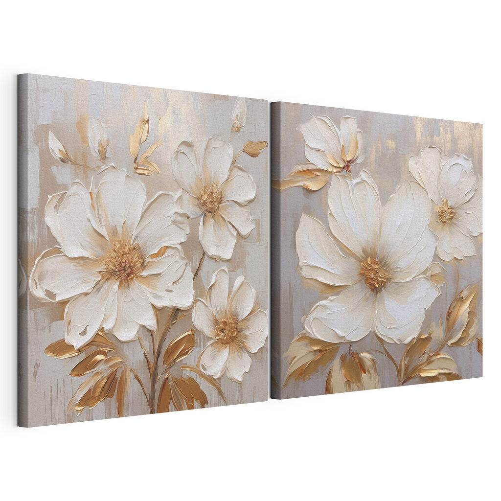 Blooming flowers in soft tones