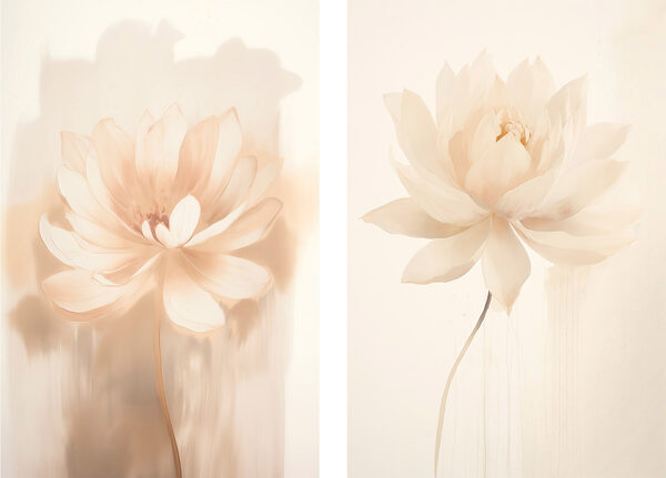 Elegant blossoms in soft hues