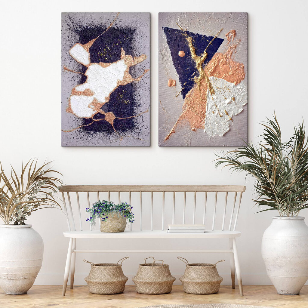 Abstract forms in contrasting colors