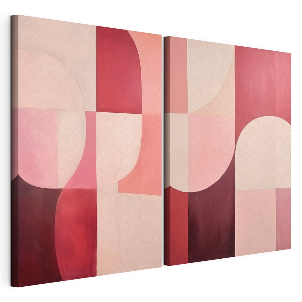 Two paintings of different colors
