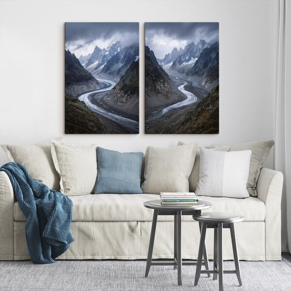 River running through a valley