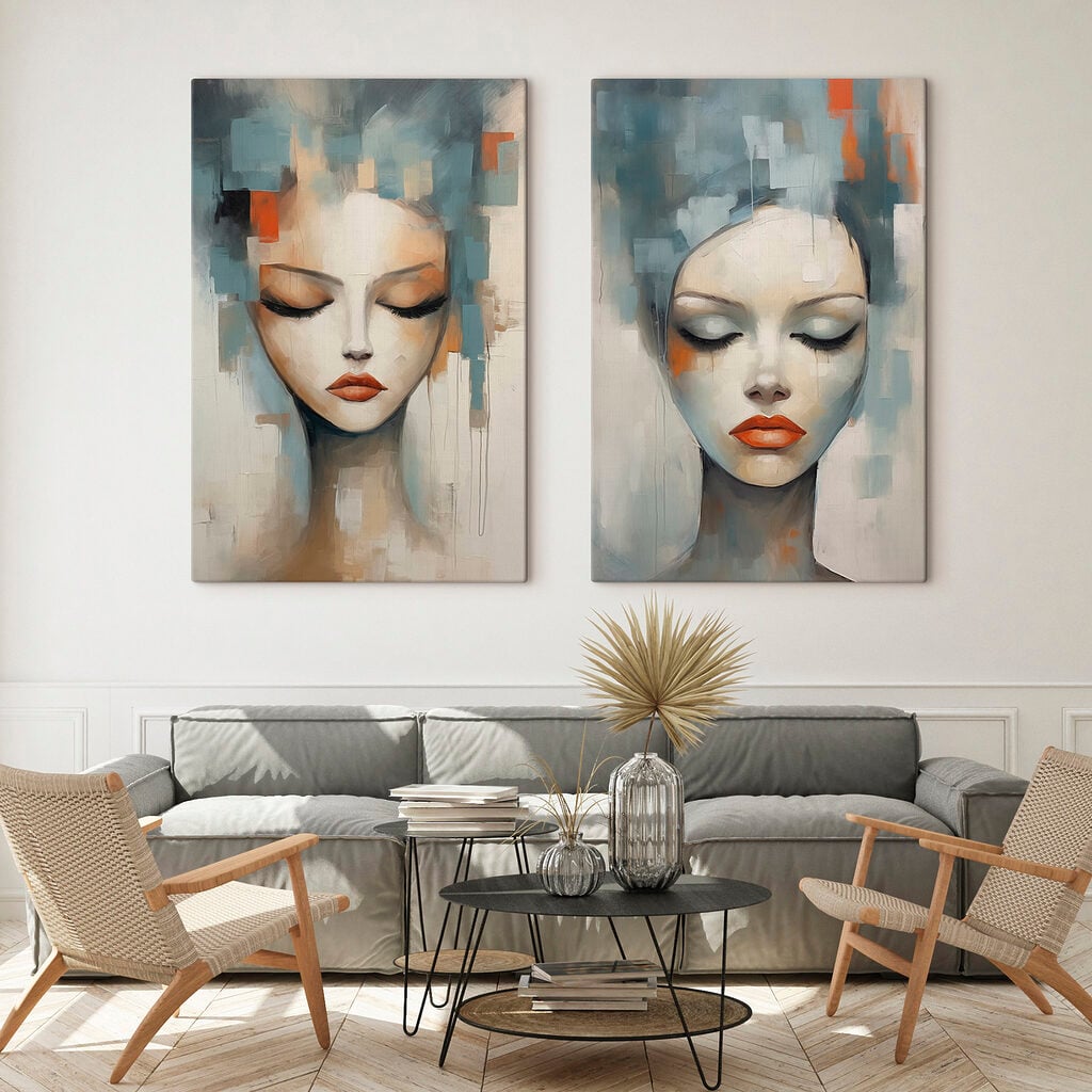 Painting of a woman's face