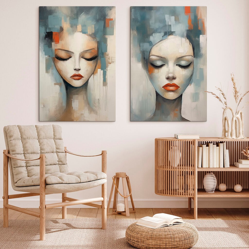 Painting of a woman's face