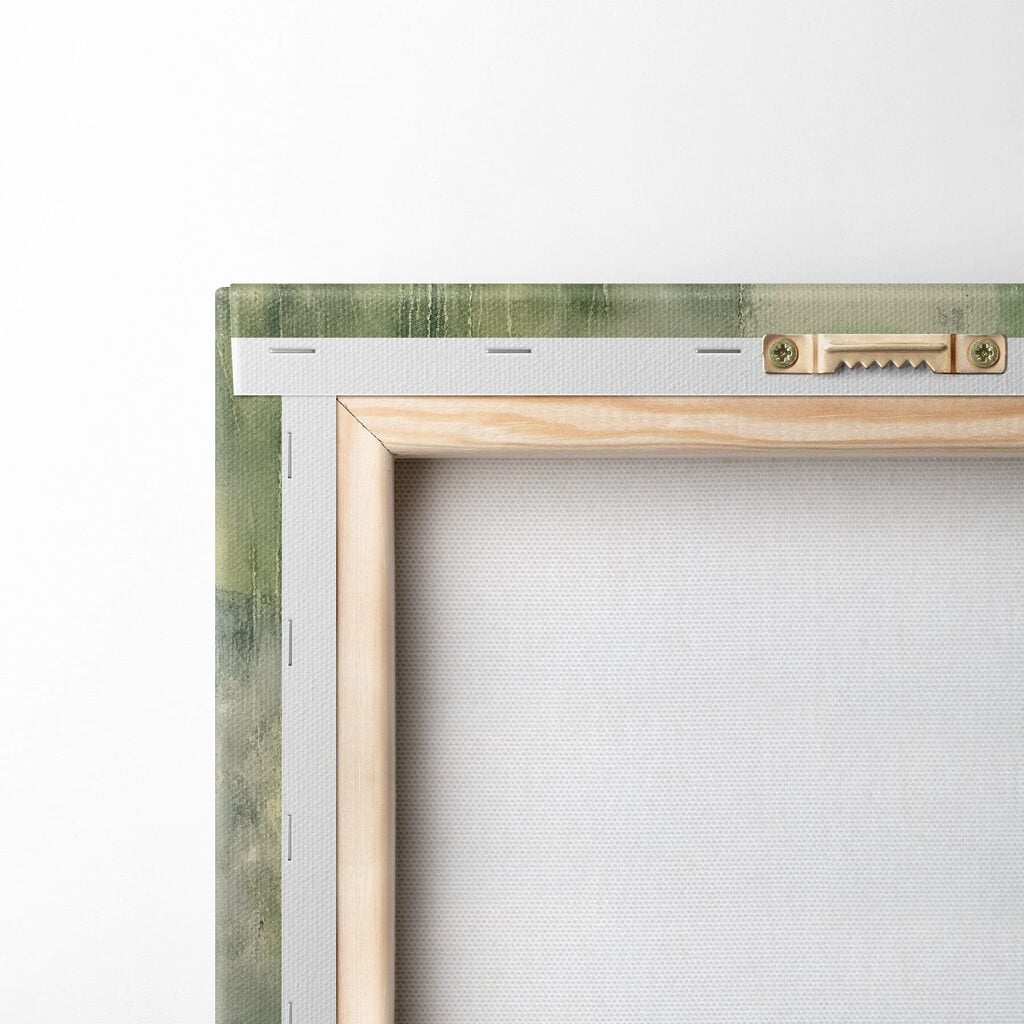 - Shades of green and abstract forms