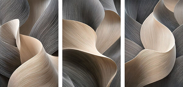 Natural curves in soft, muted tones
