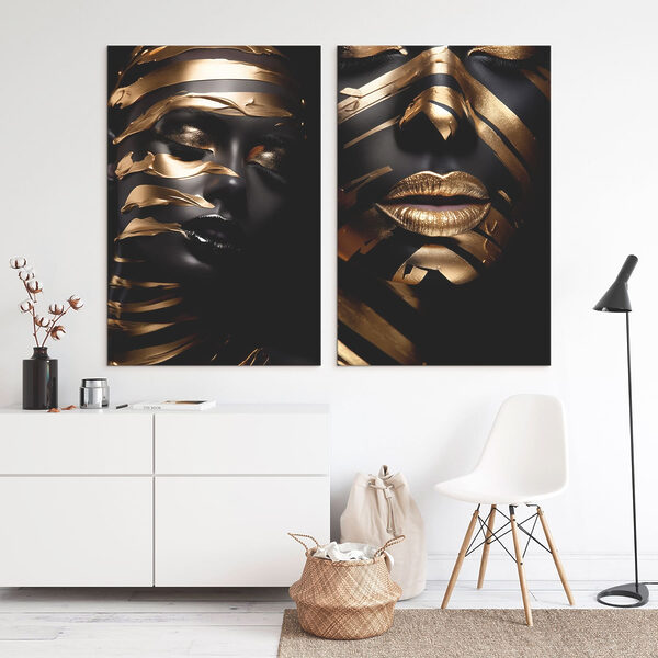 - Striking contrast of colors and textures