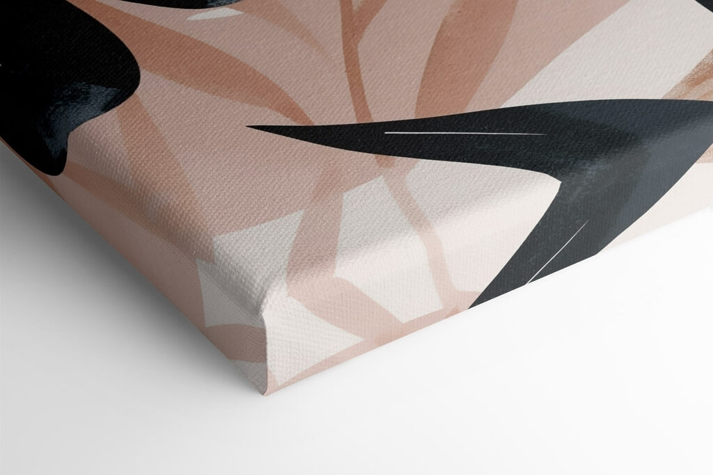 - Tropical foliage in soft colors