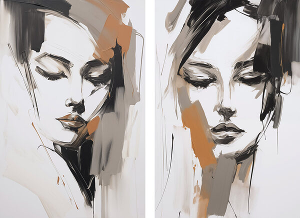 Painting of a woman's face