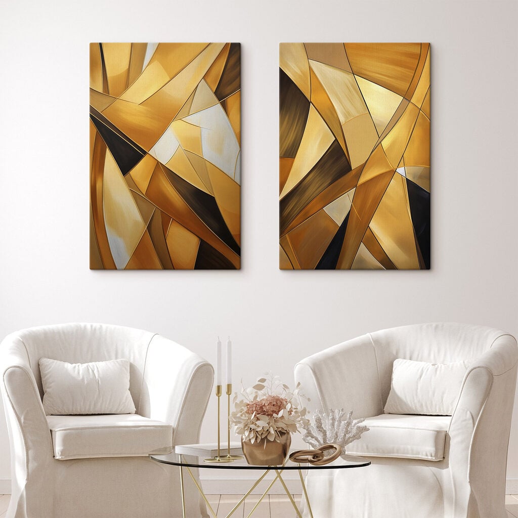 Dynamic shapes in warm tones