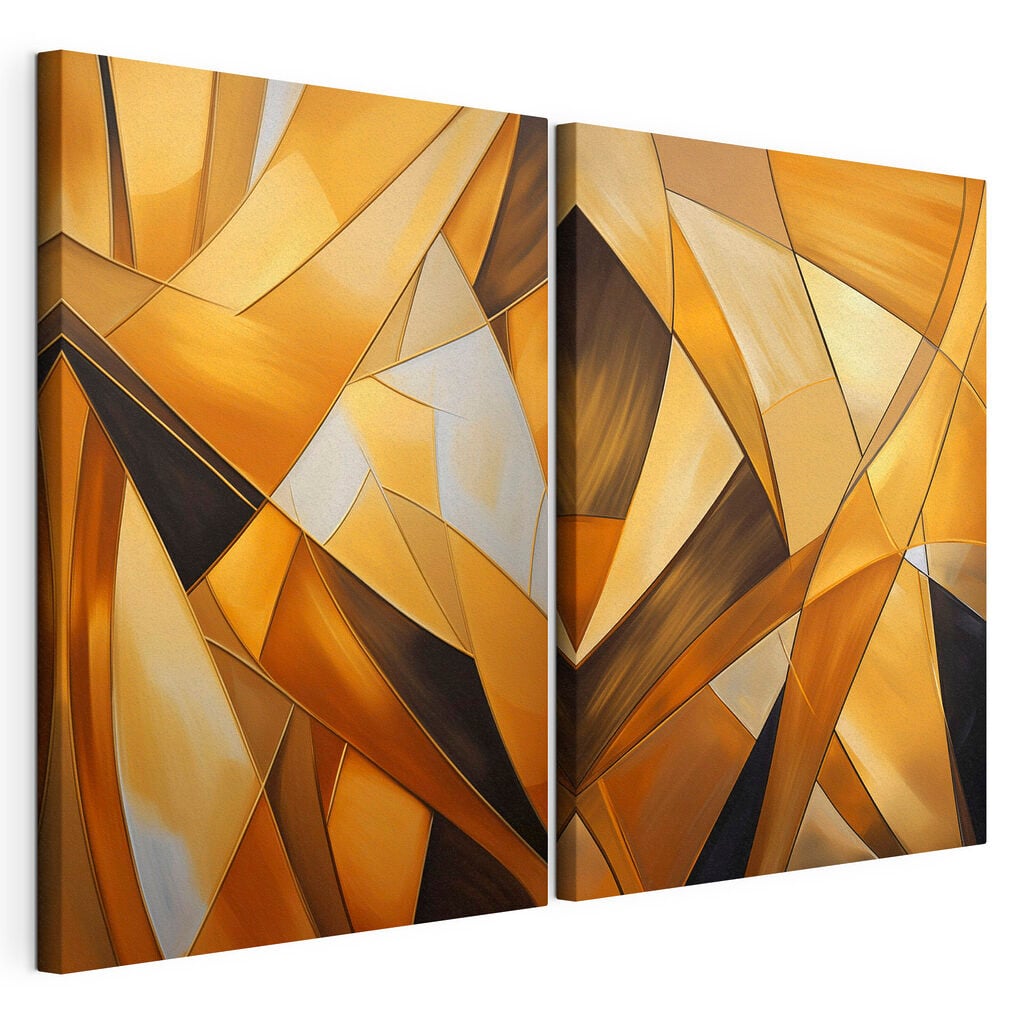 Dynamic shapes in warm tones