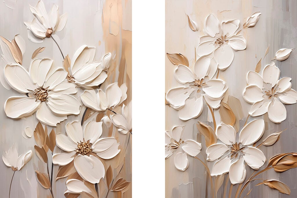 Delicate blooms in soft hues
