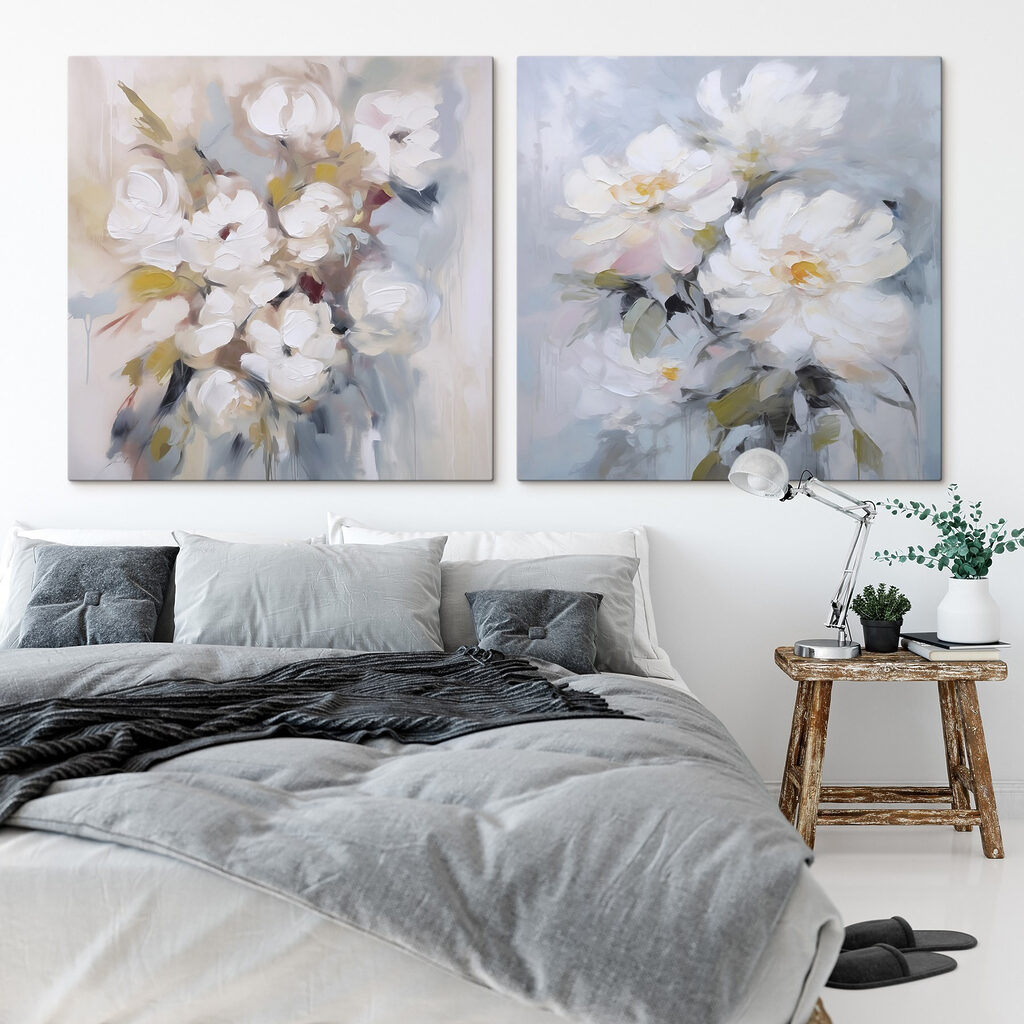 Delicate blooms in soft pastel hues