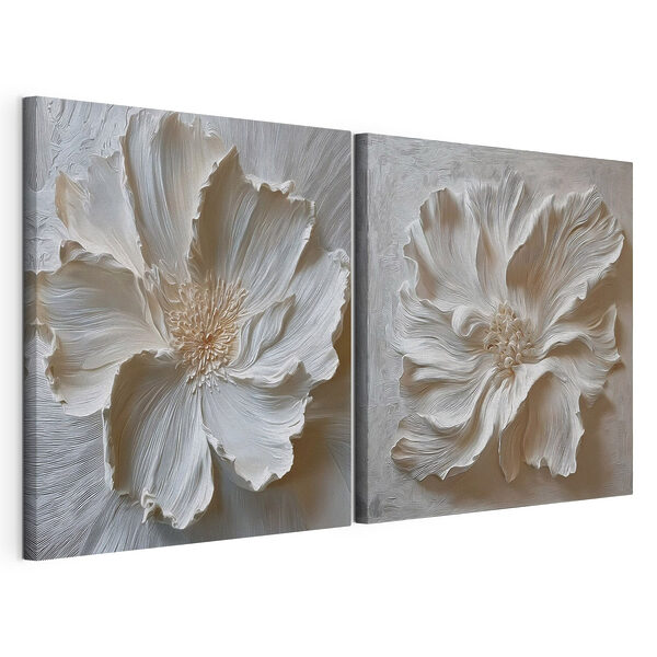 Elegant floral art in soft tones