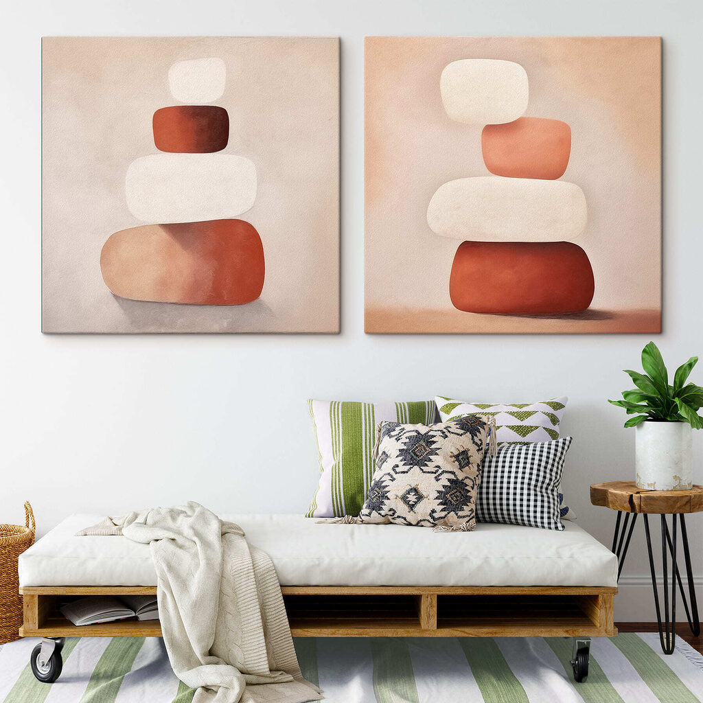 Painting of stacked objects