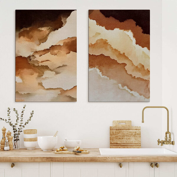 Soft hues in gentle flowing patterns