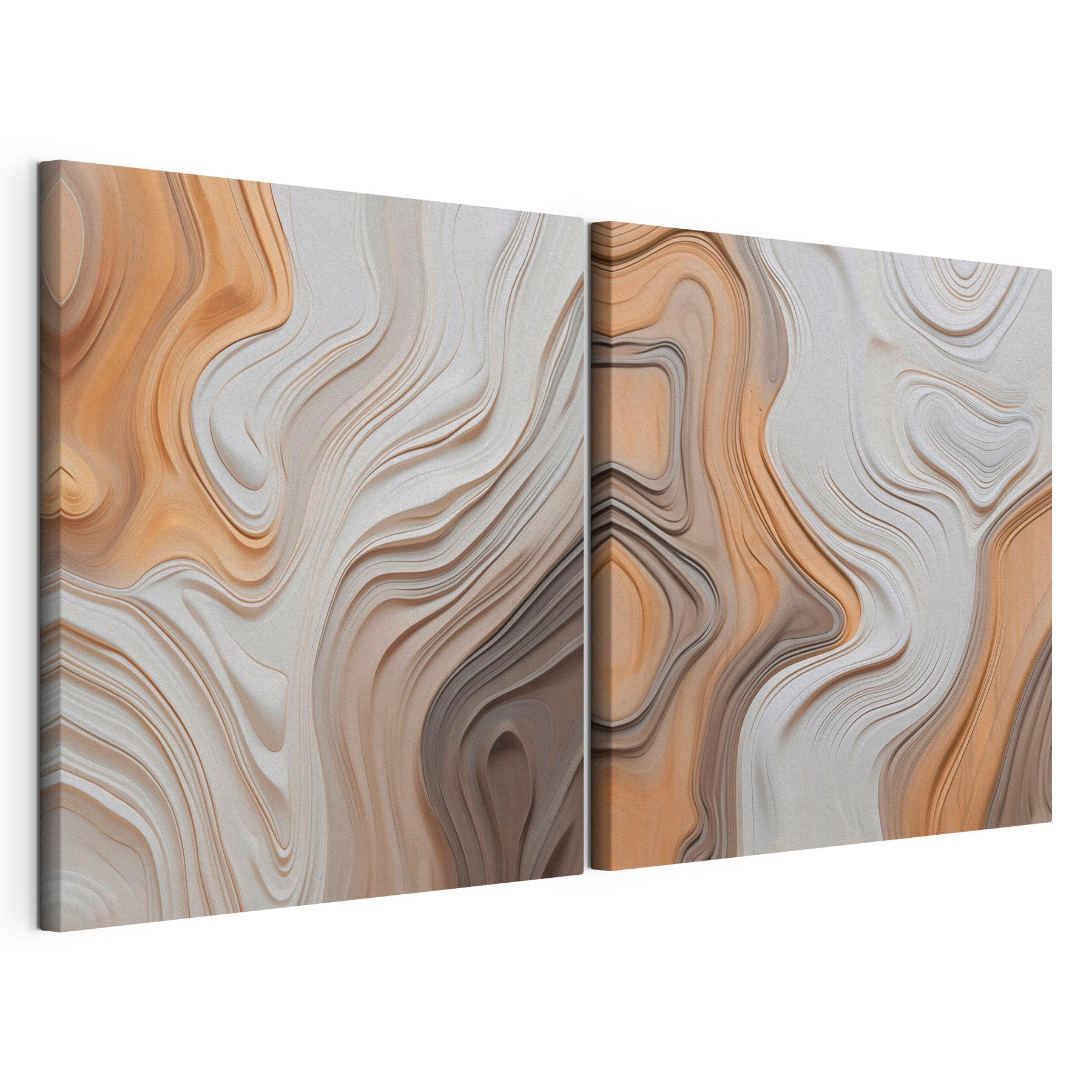 Fluid patterns in warm tones