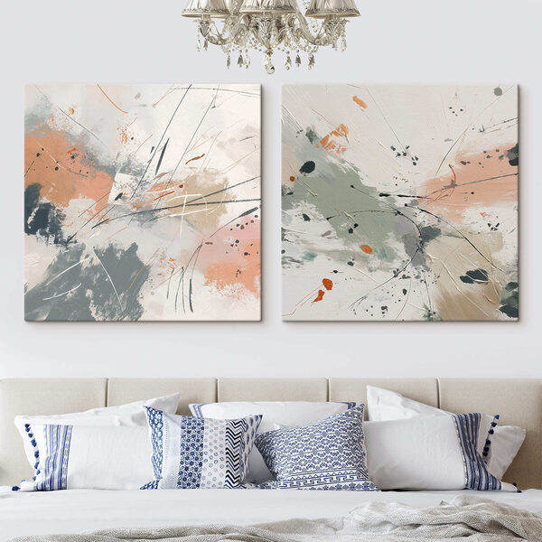 Dynamic splatters of color converge here