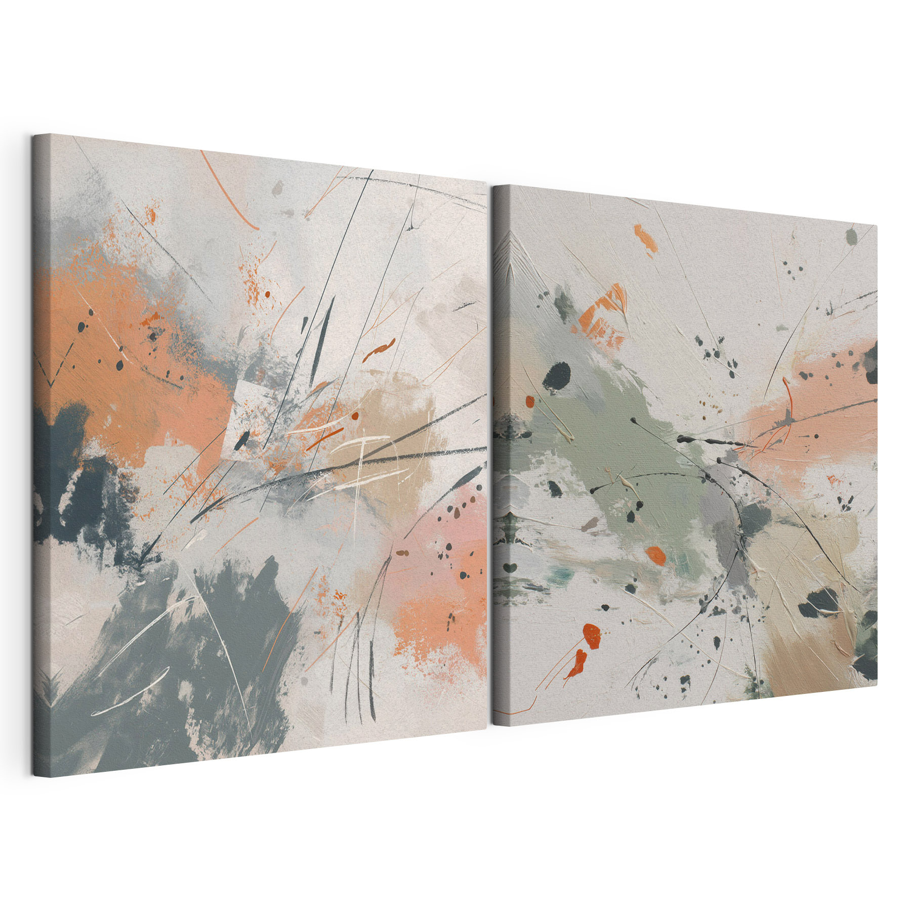 Dynamic splatters of color converge here