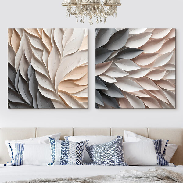 Flowing shapes in soft hues