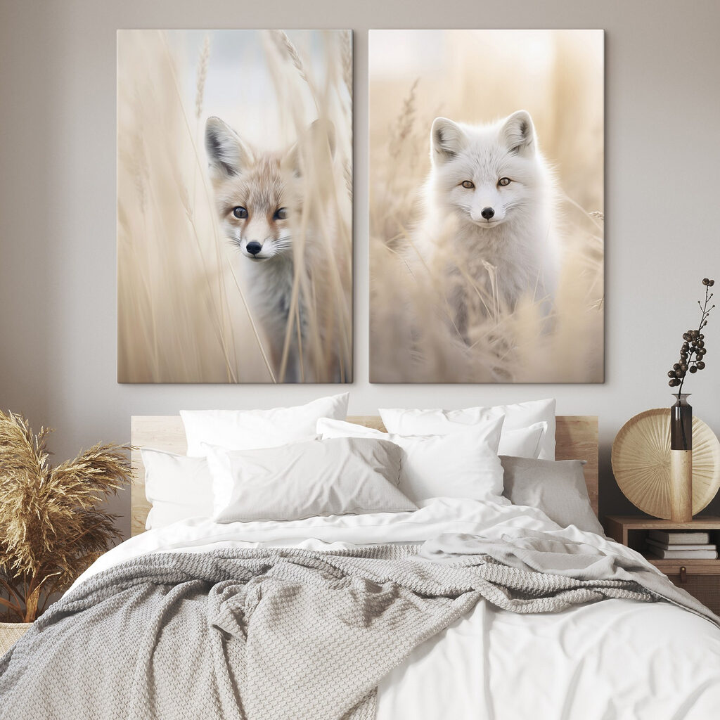 Collage of two foxes