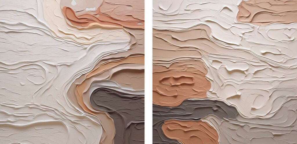 Fluid lines in warm, earthy tones