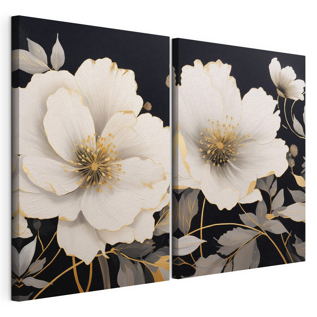 - Elegant blooms on a dark backdrop