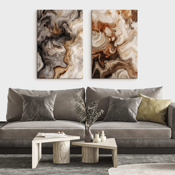 Elegant swirls of earthy tones