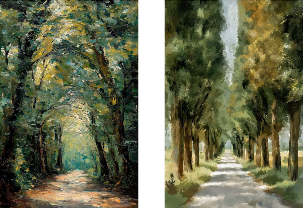 Path with trees on it