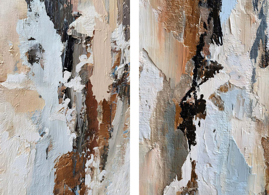 Abstract composition in soft hues