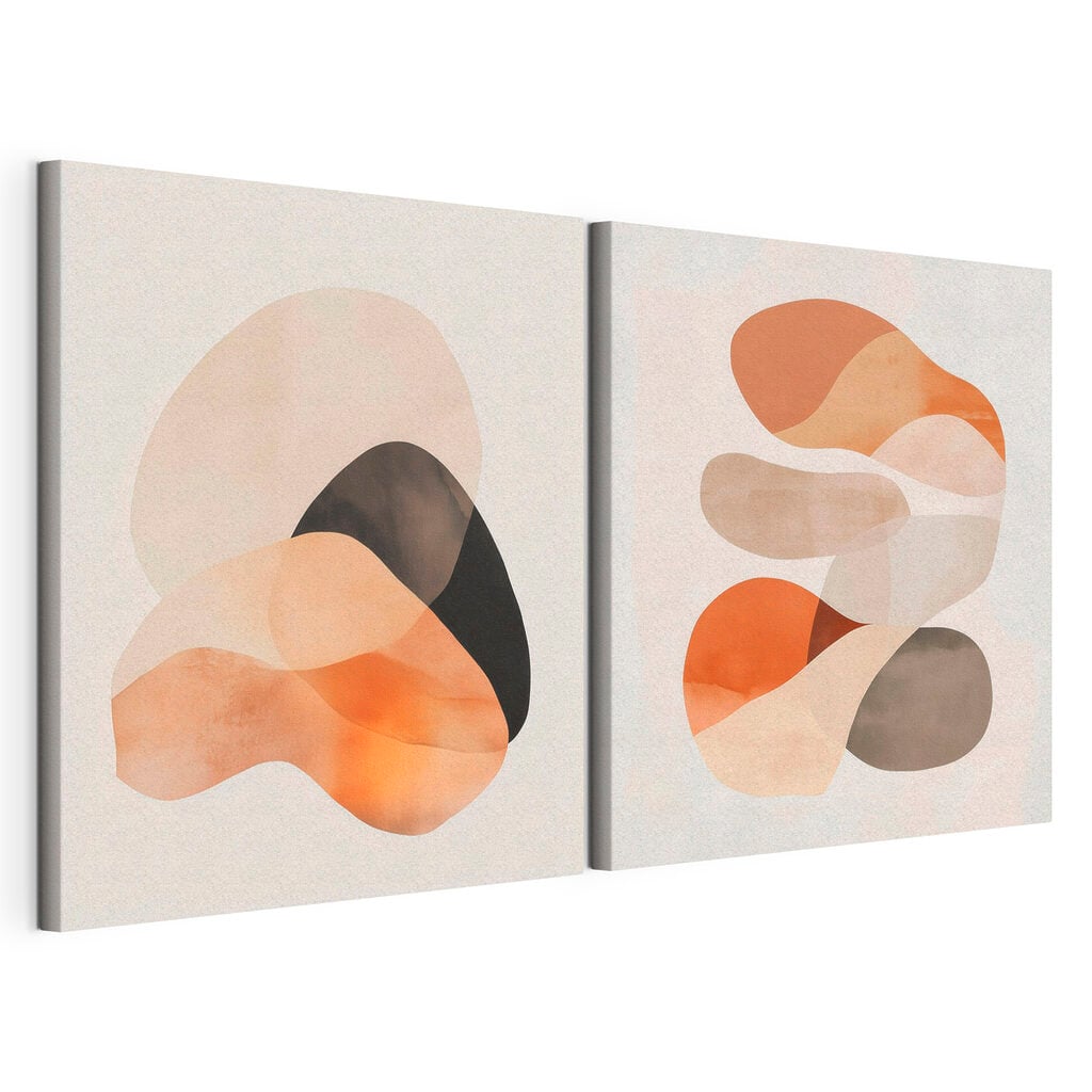 Soft shapes in warm hues