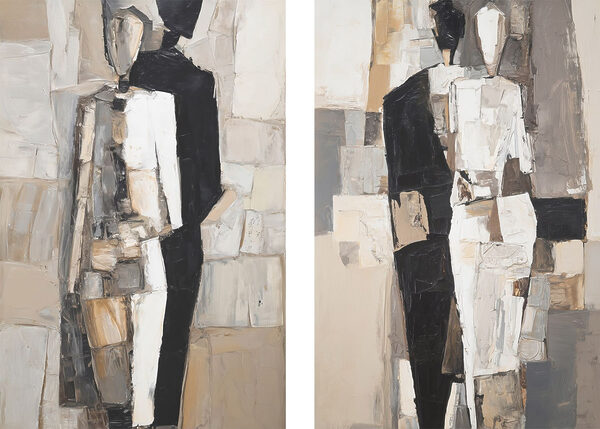 Painting of people in different poses