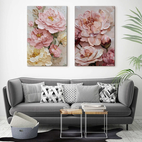 Blooming petals in soft hues