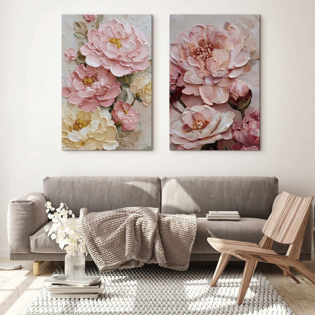 Blooming petals in soft hues