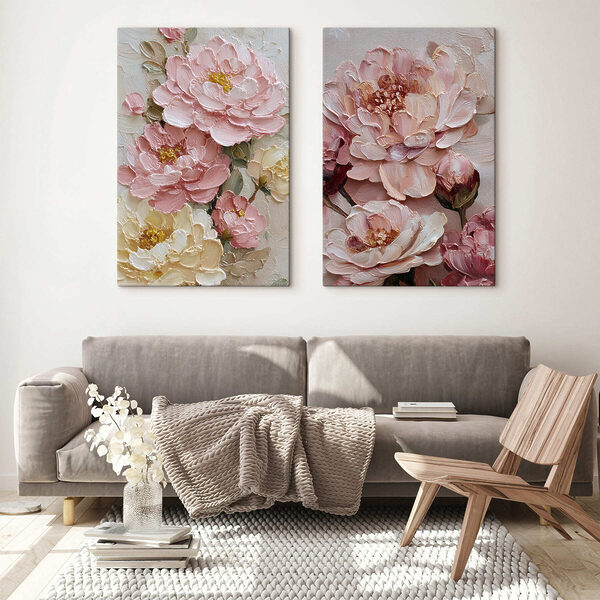 Blooming petals in soft hues