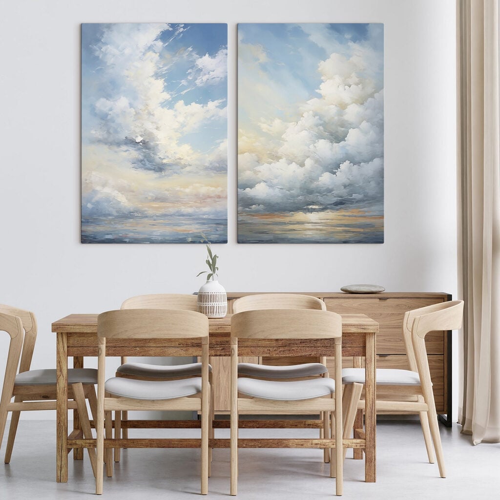 Painting of clouds in the sky