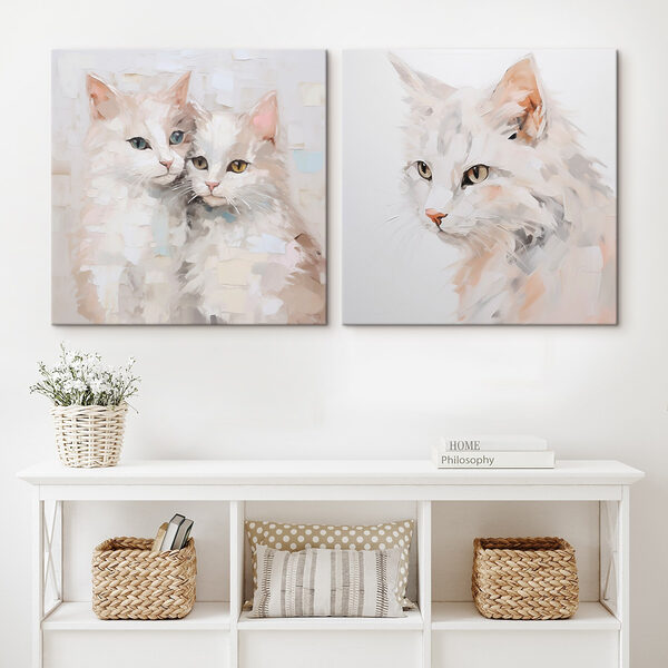 Two cats paintings