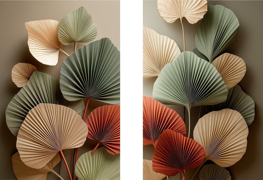 Nature-inspired decorative leaf arrangement