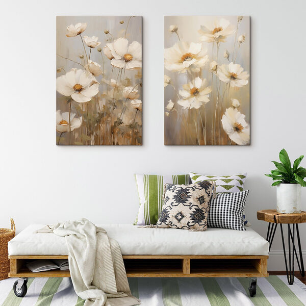 - Elegant blooms in soft hues
