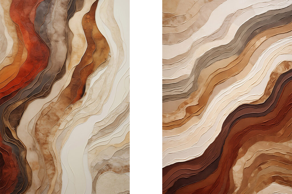 Flowing forms in earthy tones