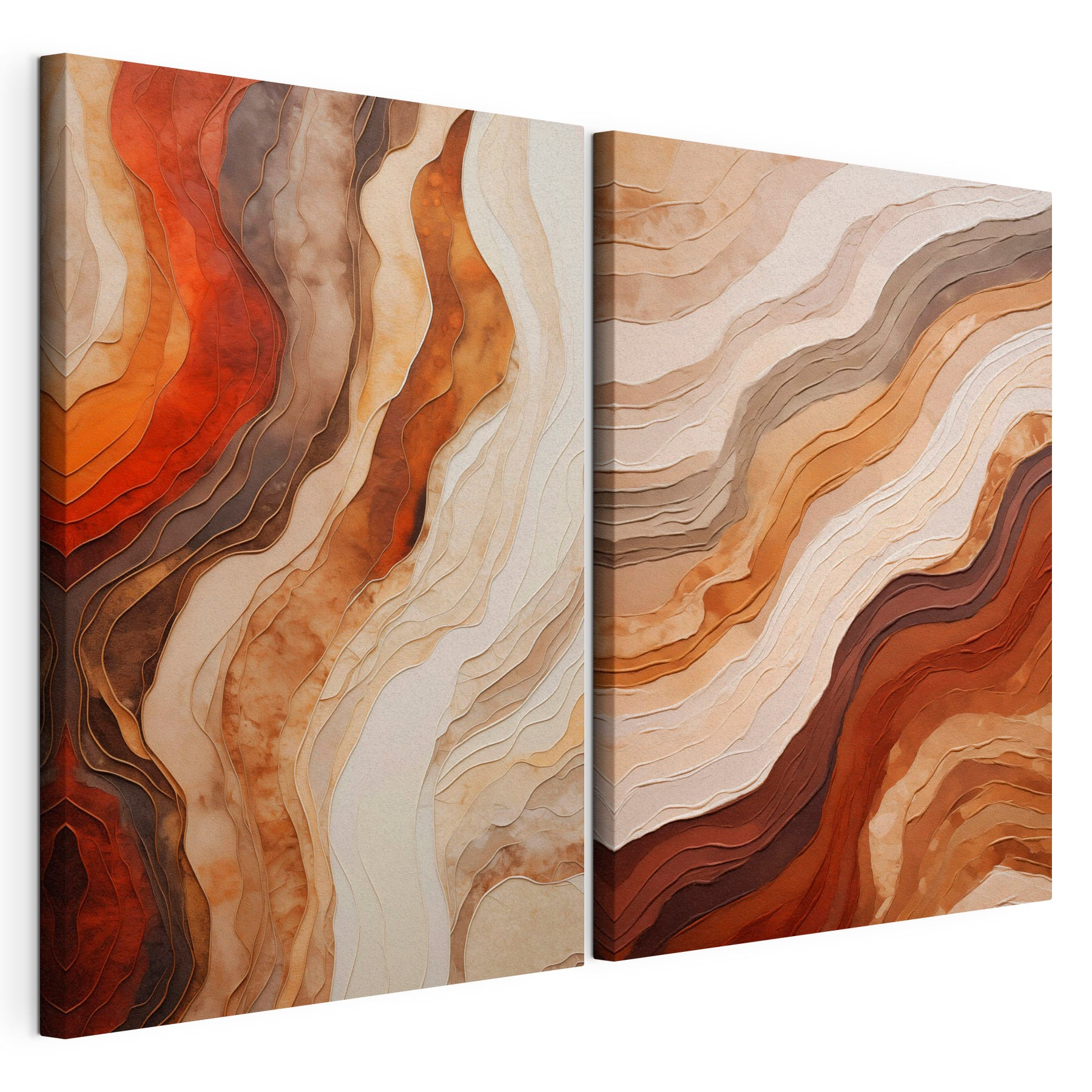Flowing forms in earthy tones
