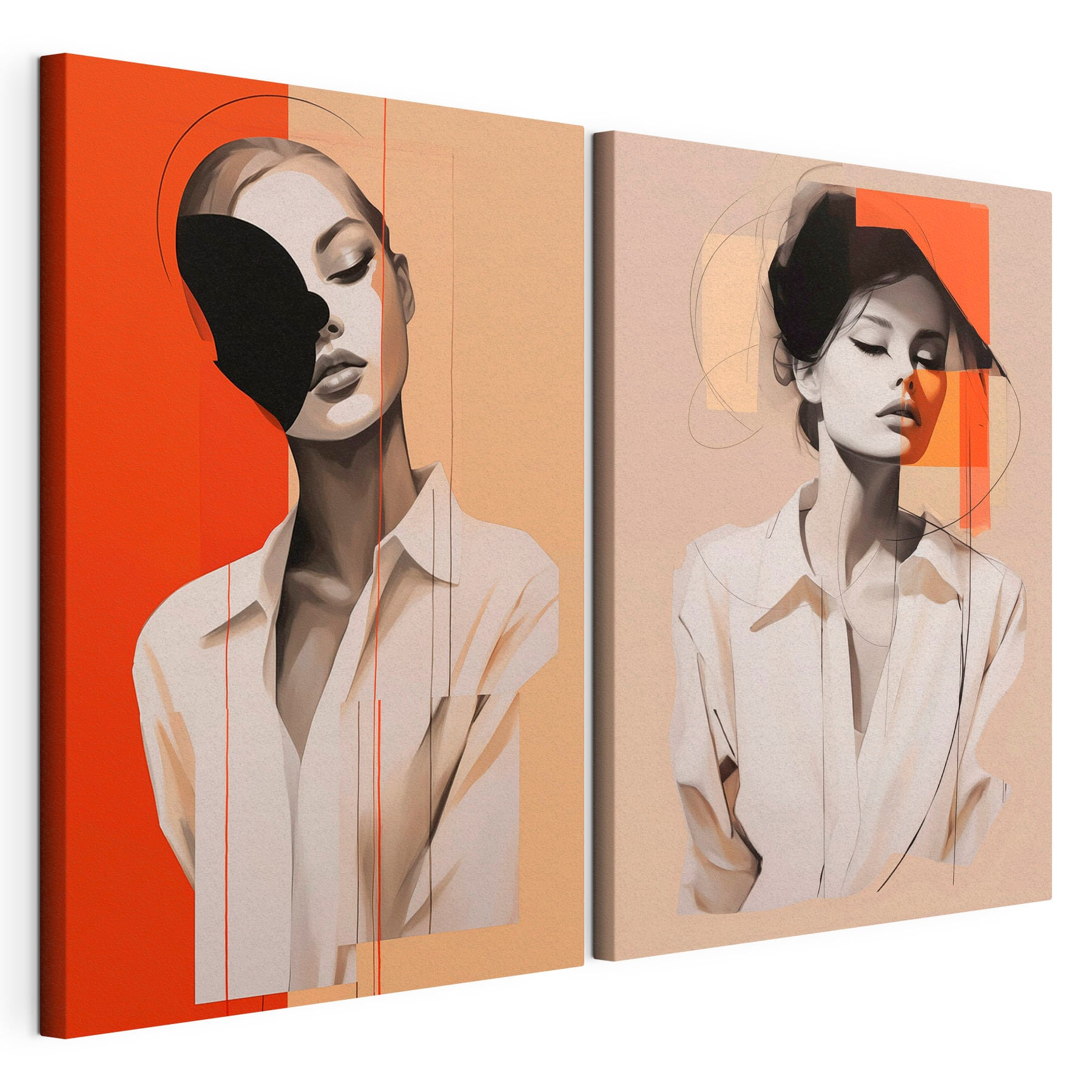 - Captivating abstract portrait interpretations