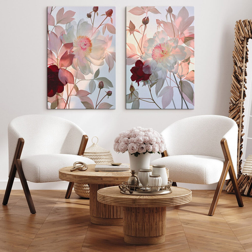 Soft blooms in delicate hues