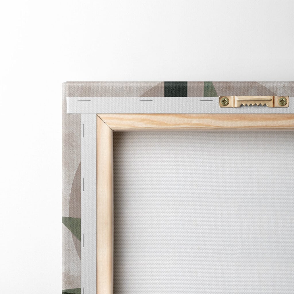 - Elegant leaves entwined with geometric shapes