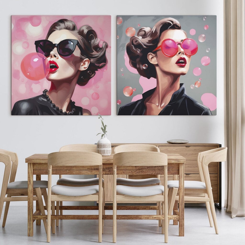 Collage of a woman wearing sunglasses
