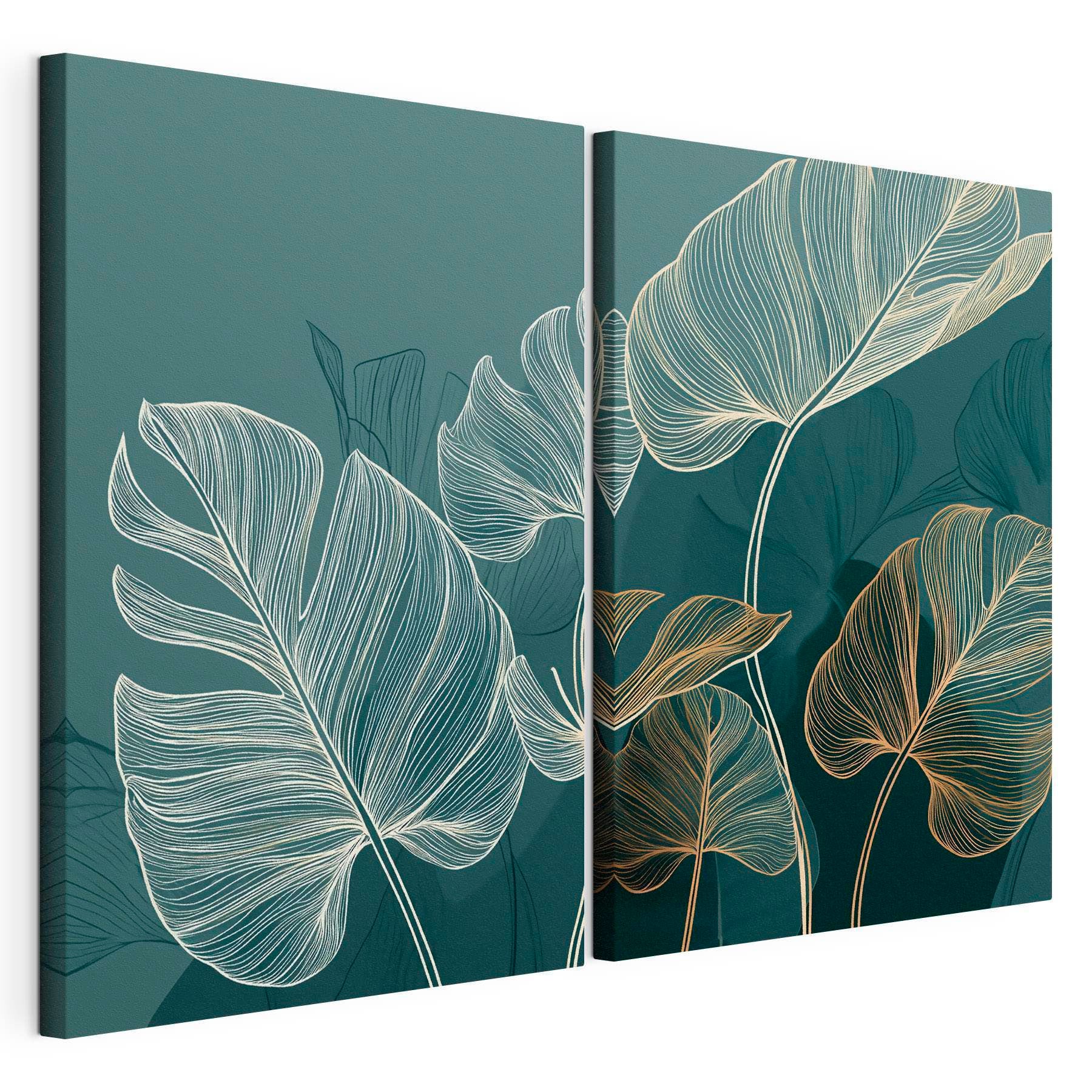 Delicate leaves in soft colors